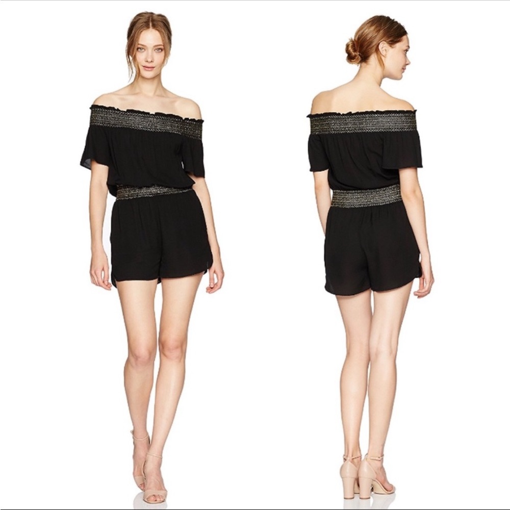 💥 SALE Rachel Zoe Lisa Jumpsuit Silk Romper Black XS